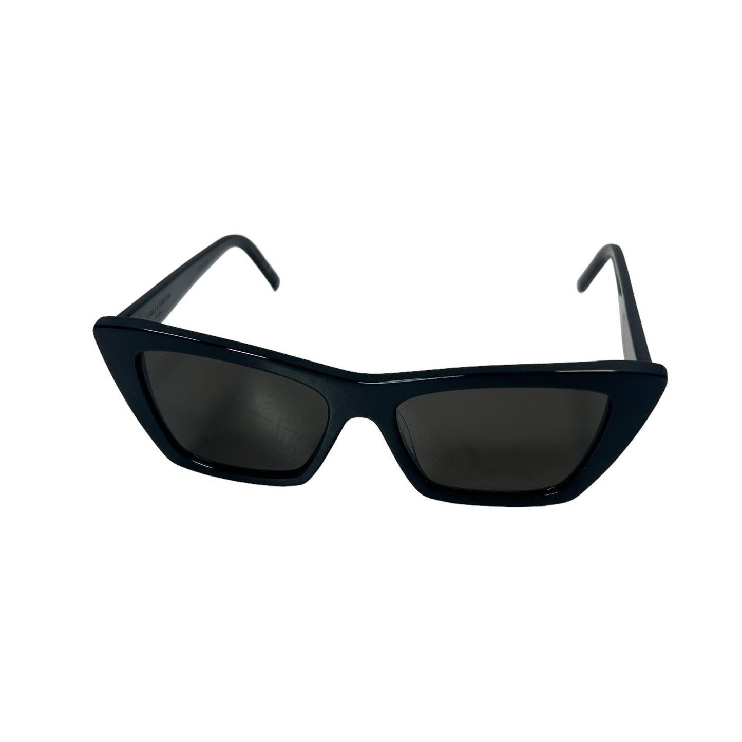 SAINT LAURENT MICA UNISEX SL276 CAT EYE ACETATE SQUARE SUNGLASSES BLACK 2 NEW