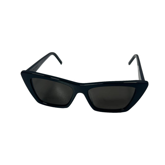 SAINT LAURENT MICA UNISEX SL276 CAT EYE ACETATE SQUARE SUNGLASSES BLACK 2 NEW