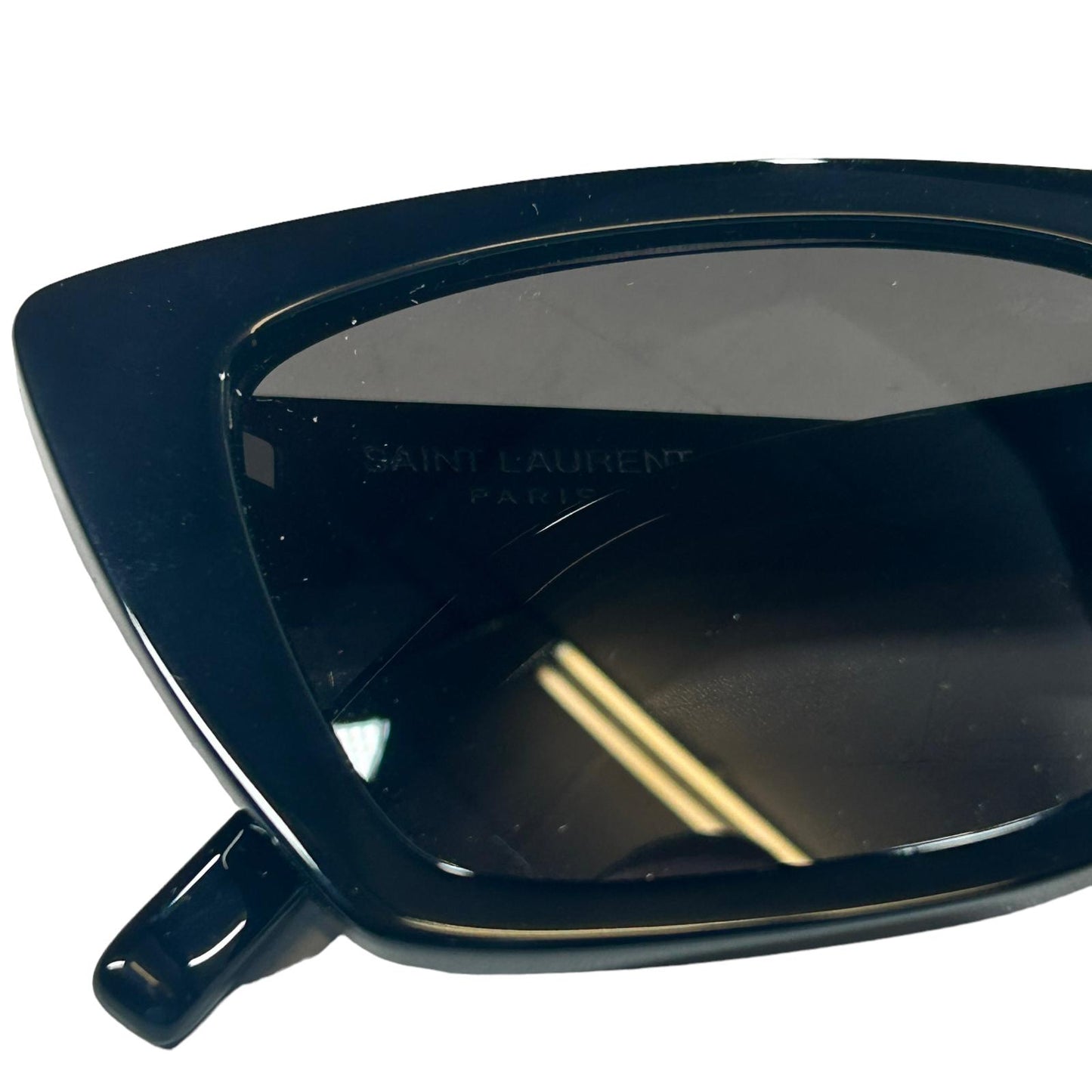 SAINT LAURENT MICA UNISEX SL276 CAT EYE ACETATE SQUARE SUNGLASSES BLACK 2 NEW