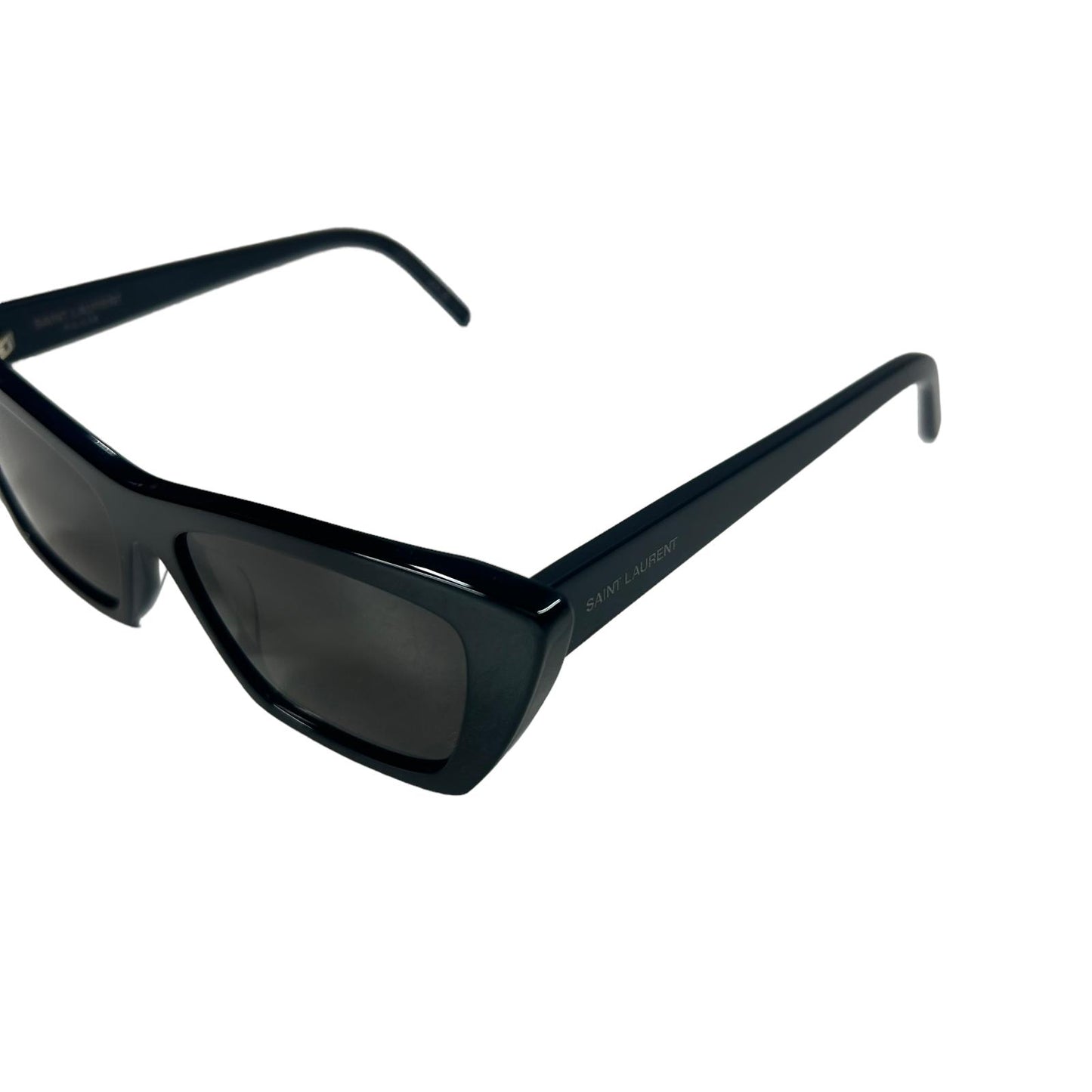 SAINT LAURENT MICA UNISEX SL276 CAT EYE ACETATE SQUARE SUNGLASSES BLACK 2 NEW