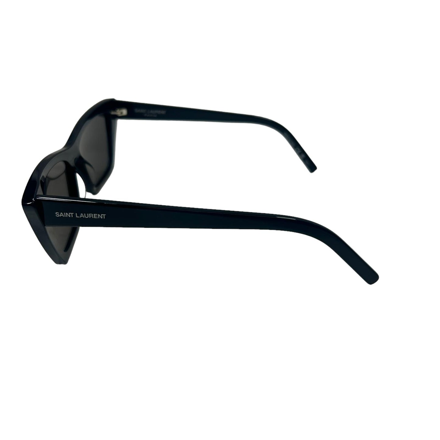 SAINT LAURENT MICA UNISEX SL276 CAT EYE ACETATE SQUARE SUNGLASSES BLACK 2 NEW
