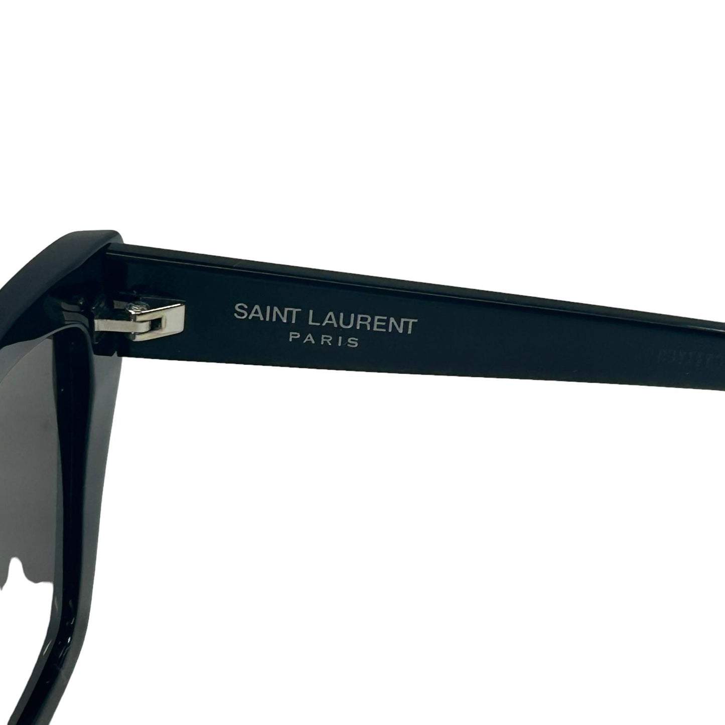 SAINT LAURENT MICA UNISEX SL276 CAT EYE ACETATE SQUARE SUNGLASSES BLACK 2 NEW