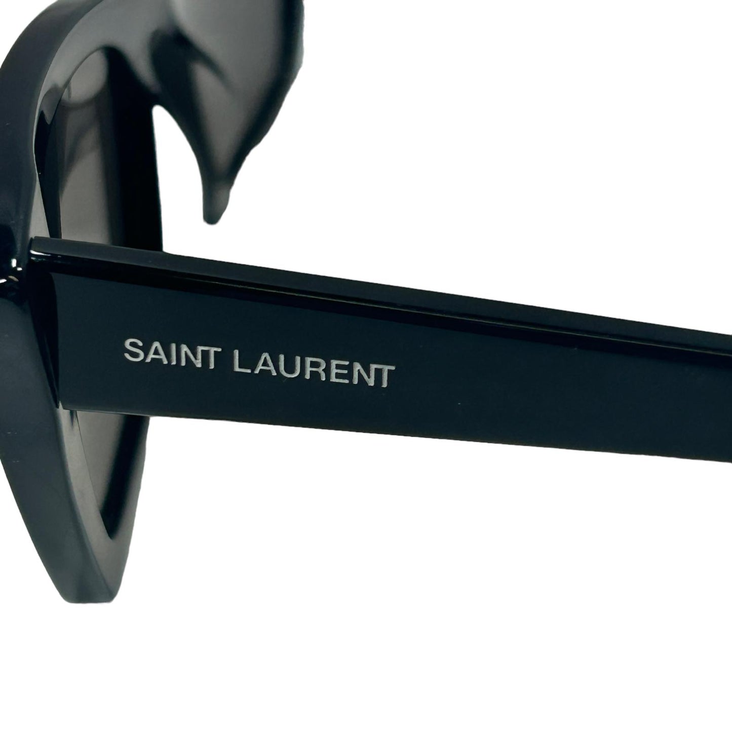 SAINT LAURENT MICA UNISEX SL276 CAT EYE ACETATE SQUARE SUNGLASSES BLACK 2 NEW
