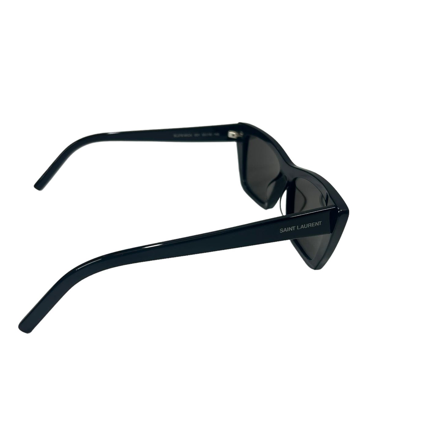 SAINT LAURENT MICA UNISEX SL276 CAT EYE ACETATE SQUARE SUNGLASSES BLACK 2 NEW