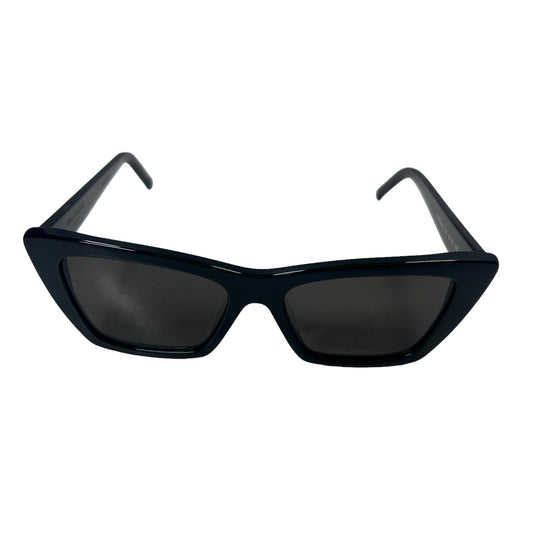 SAINT LAURENT MICA UNISEX SL276 CAT EYE ACETATE SQUARE SUNGLASSES BLACK 3 NEW
