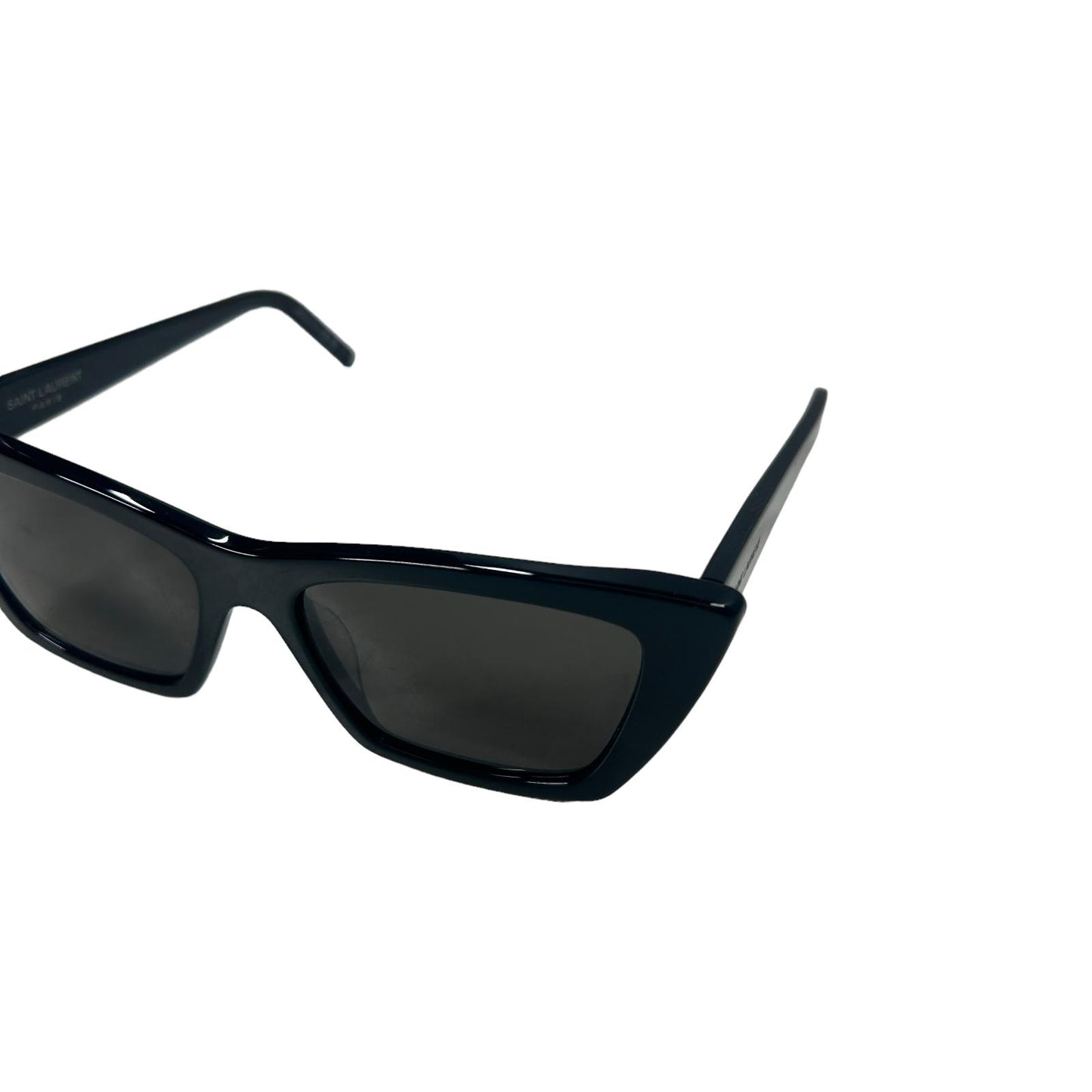 SAINT LAURENT MICA UNISEX SL276 CAT EYE ACETATE SQUARE SUNGLASSES BLACK 3 NEW