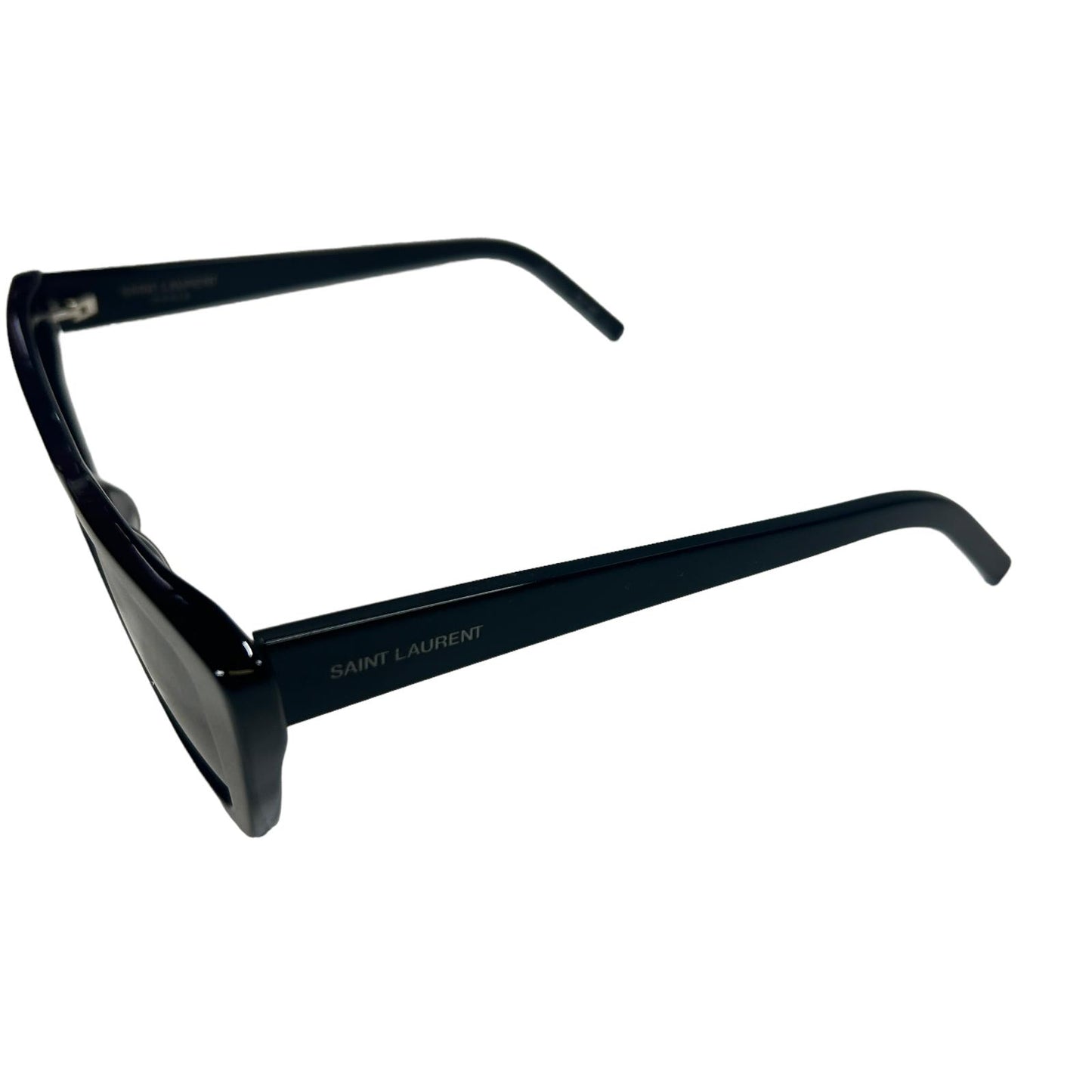 SAINT LAURENT MICA UNISEX SL276 CAT EYE ACETATE SQUARE SUNGLASSES BLACK 3 NEW
