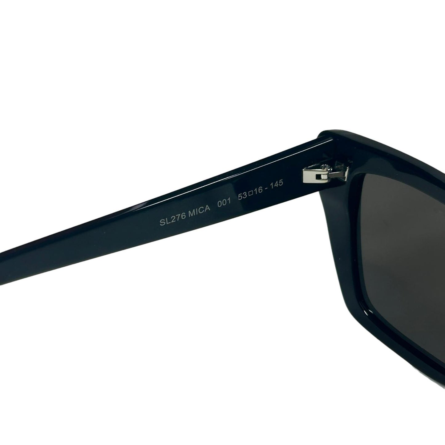 SAINT LAURENT MICA UNISEX SL276 CAT EYE ACETATE SQUARE SUNGLASSES BLACK 3 NEW