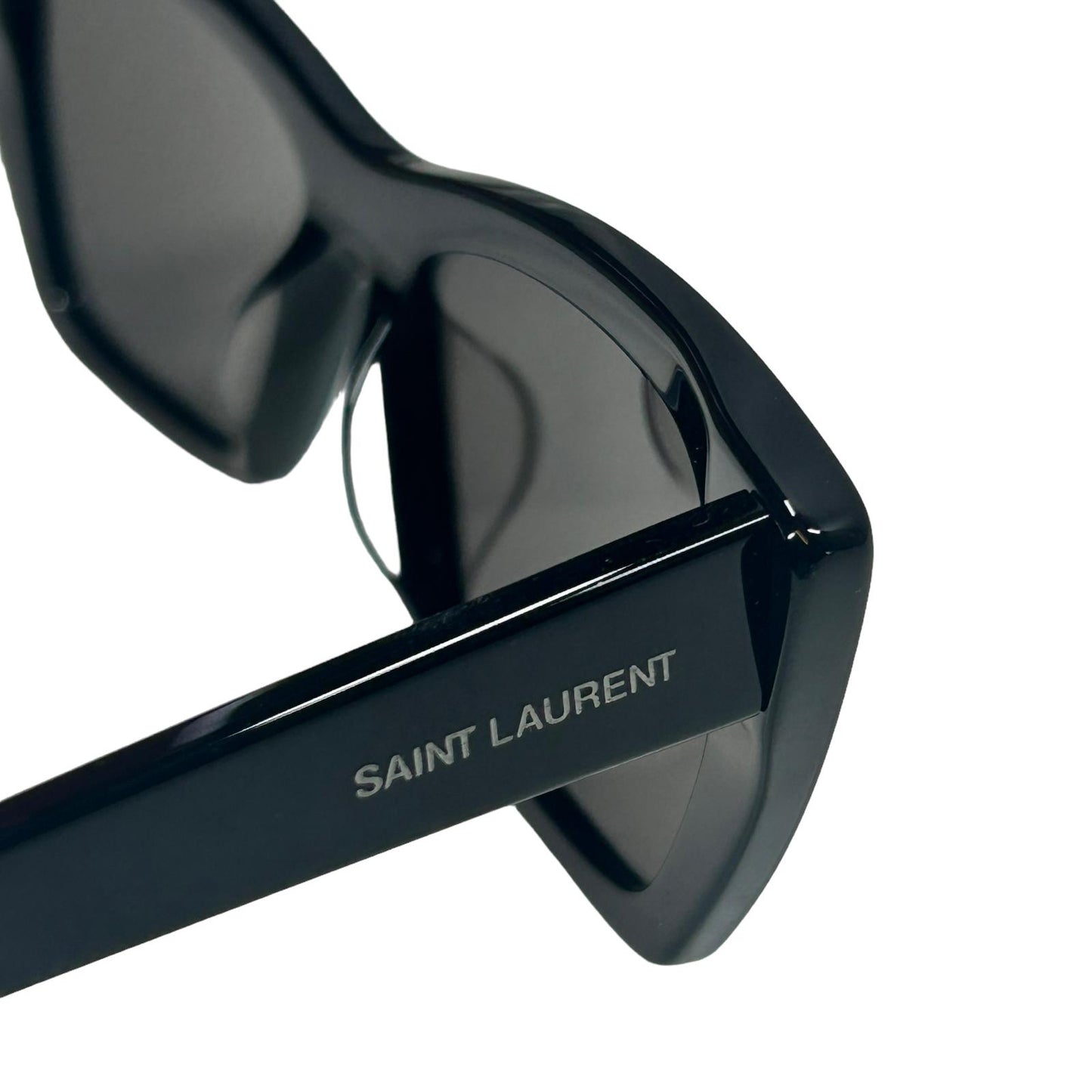 SAINT LAURENT MICA UNISEX SL276 CAT EYE ACETATE SQUARE SUNGLASSES BLACK 3 NEW