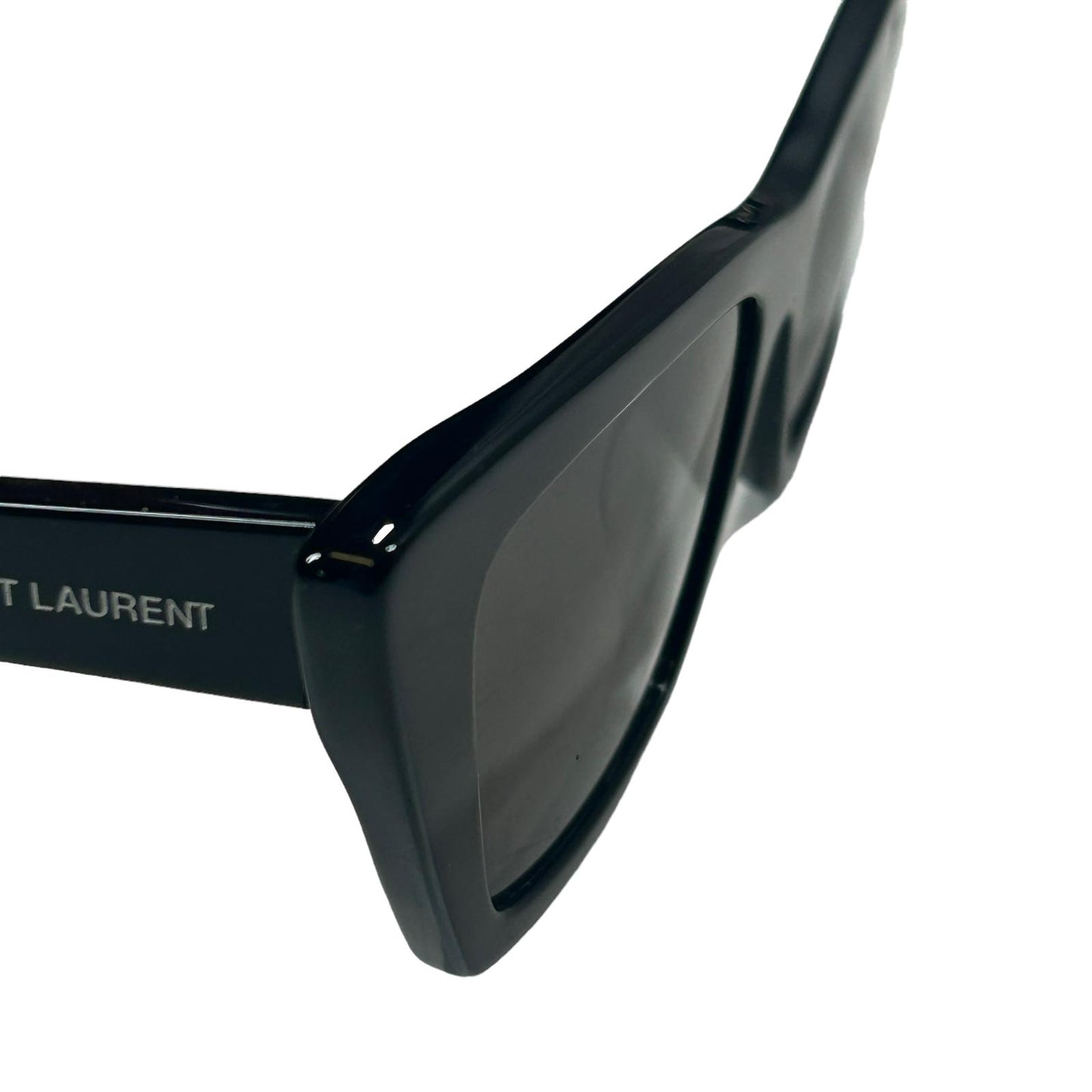 SAINT LAURENT MICA UNISEX SL276 CAT EYE ACETATE SQUARE SUNGLASSES BLACK 3 NEW