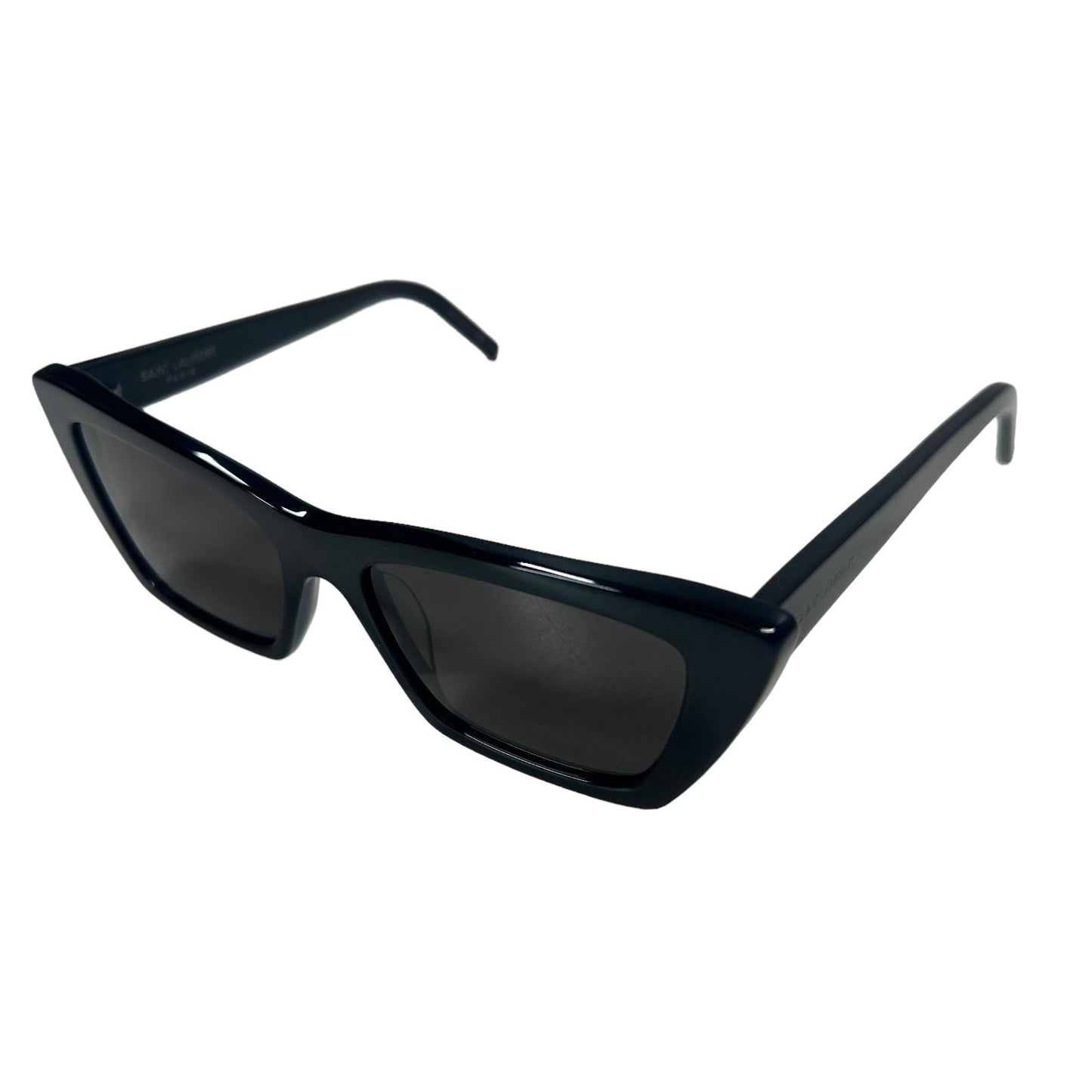 SAINT LAURENT MICA UNISEX SL276 CAT EYE ACETATE SQUARE SUNGLASSES BLACK 4 NEW