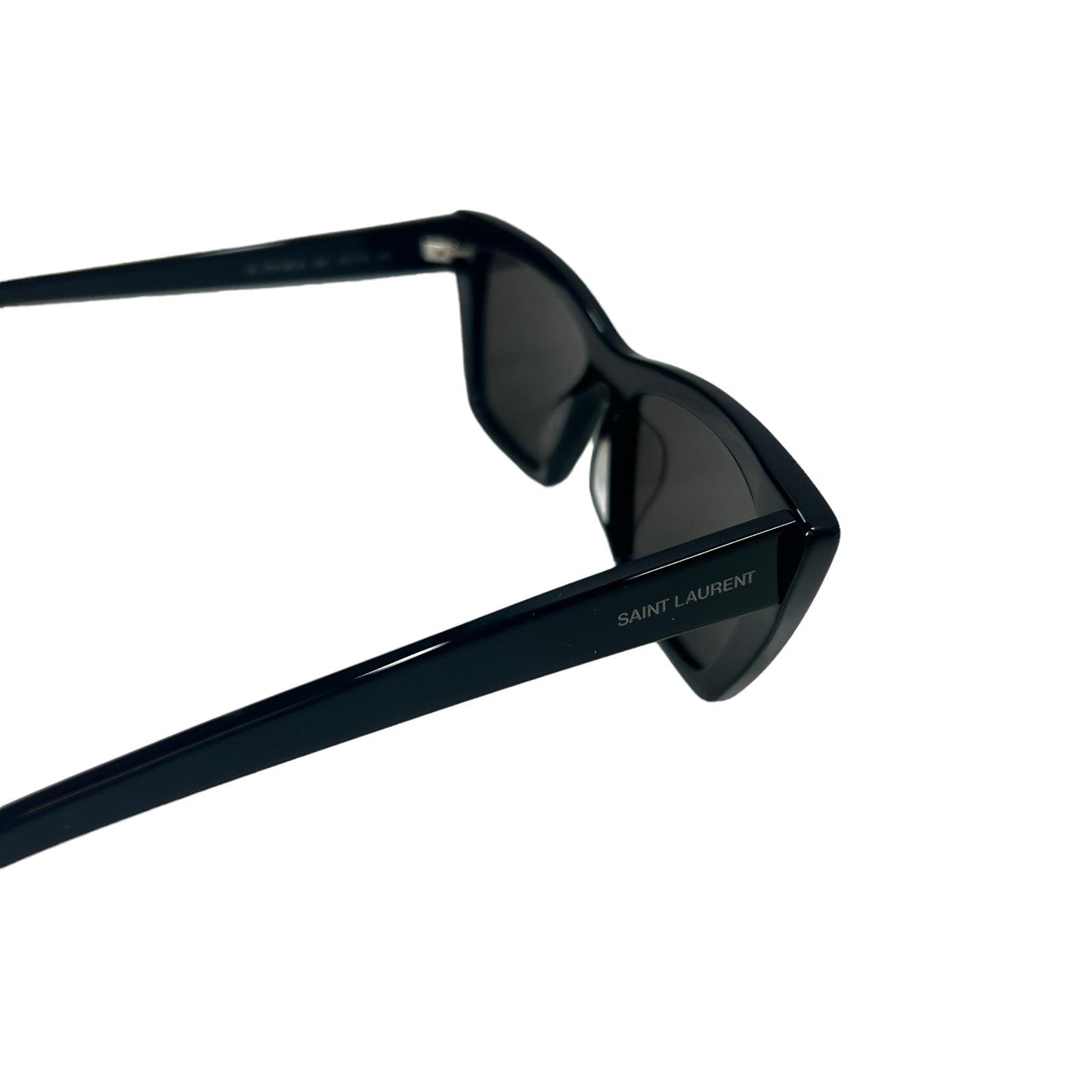 SAINT LAURENT MICA UNISEX SL276 CAT EYE ACETATE SQUARE SUNGLASSES BLACK 4 NEW
