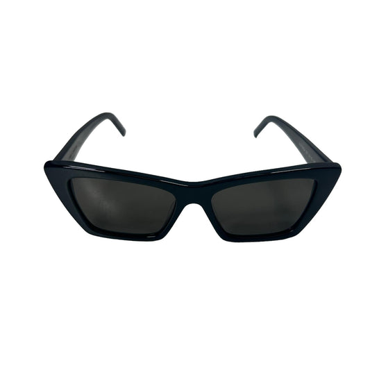SAINT LAURENT MICA UNISEX SL276 CAT EYE ACETATE SQUARE SUNGLASSES BLACK 5 NEW