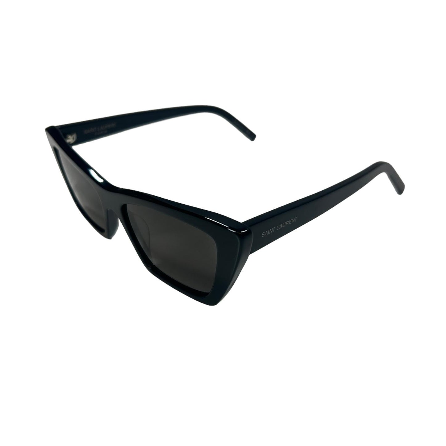SAINT LAURENT MICA UNISEX SL276 CAT EYE ACETATE SQUARE SUNGLASSES BLACK 5 NEW
