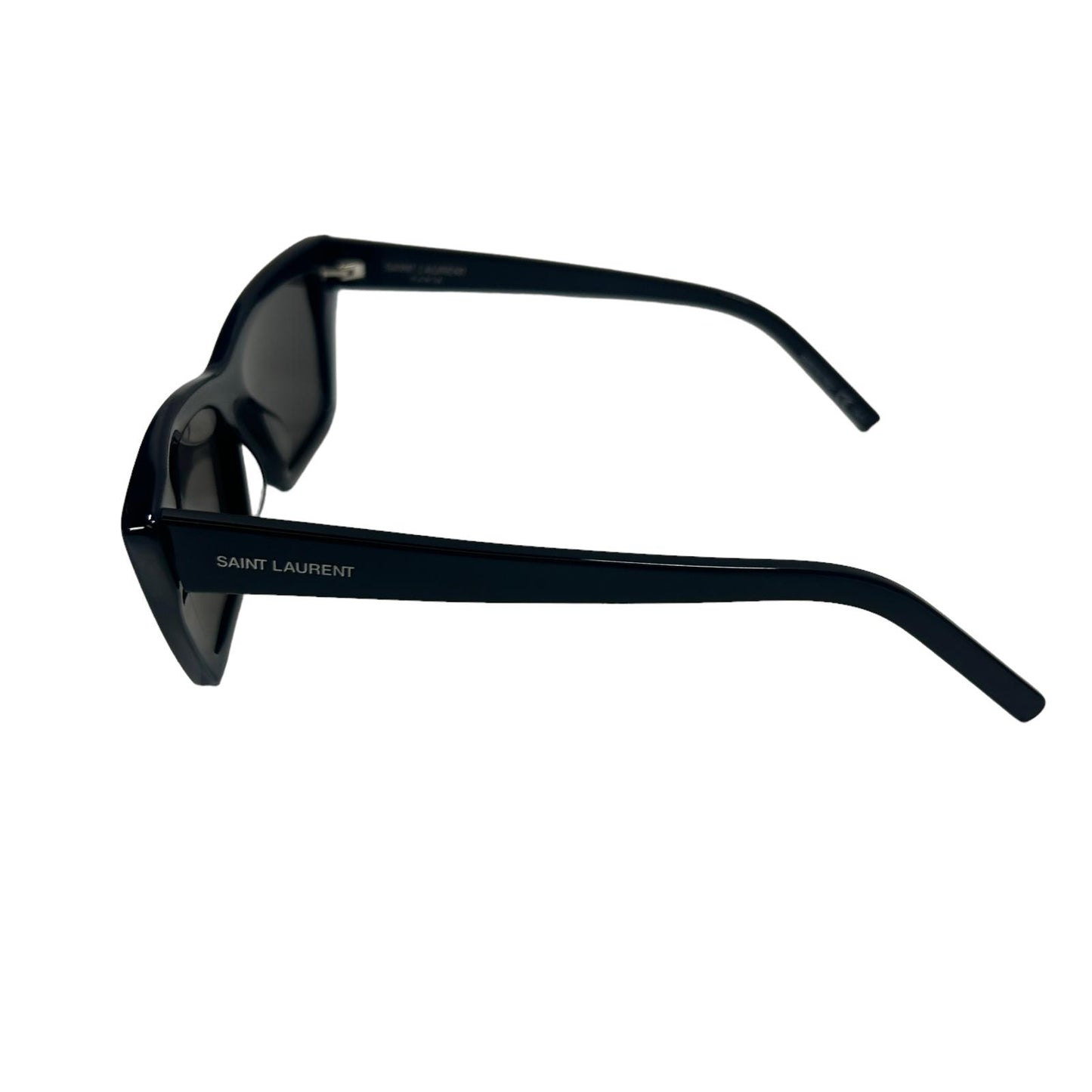 SAINT LAURENT MICA UNISEX SL276 CAT EYE ACETATE SQUARE SUNGLASSES BLACK 5 NEW