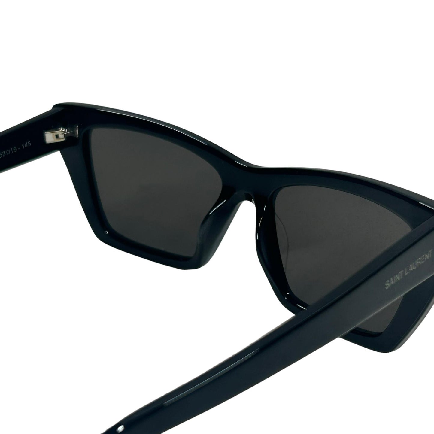 SAINT LAURENT MICA UNISEX SL276 CAT EYE ACETATE SQUARE SUNGLASSES BLACK 5 NEW