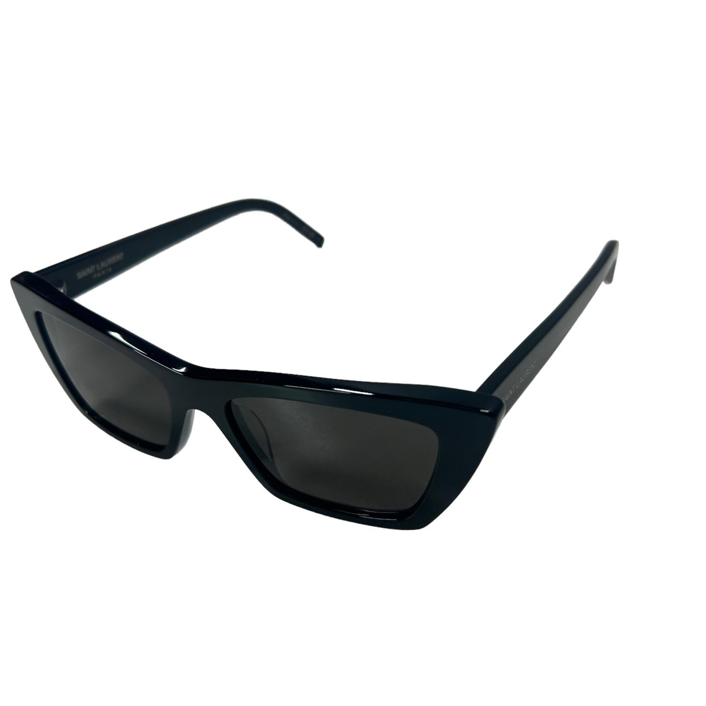 SAINT LAURENT MICA UNISEX SL276 CAT EYE ACETATE SQUARE SUNGLASSES BLACK 6 NEW
