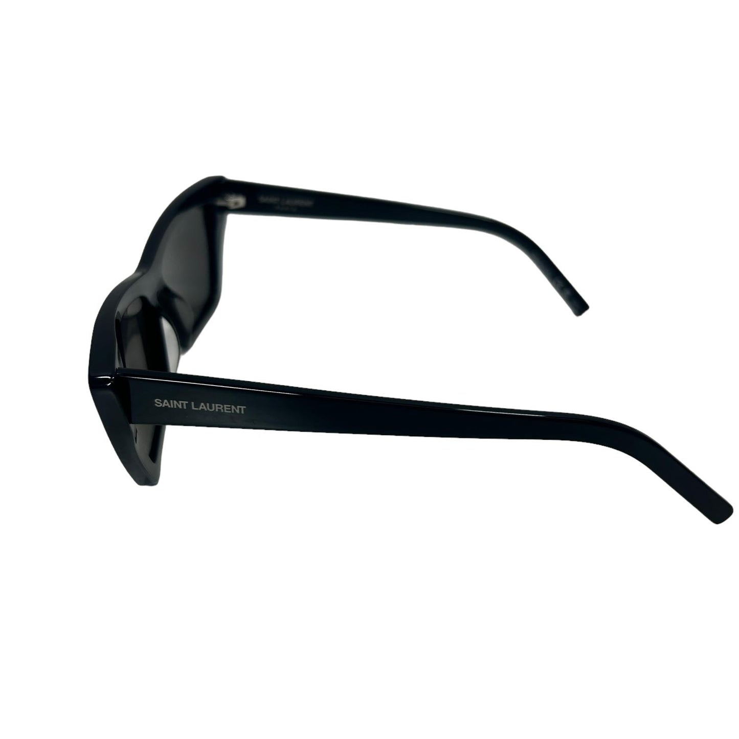 SAINT LAURENT MICA UNISEX SL276 CAT EYE ACETATE SQUARE SUNGLASSES BLACK 6 NEW