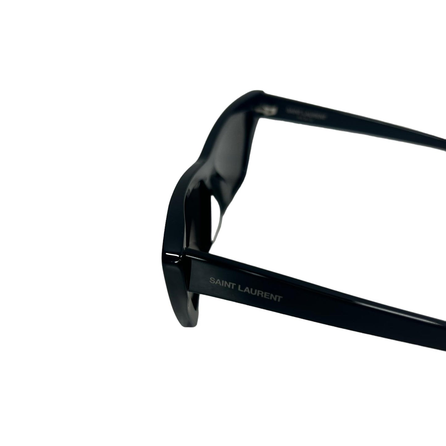 SAINT LAURENT MICA UNISEX SL276 CAT EYE ACETATE SQUARE SUNGLASSES BLACK 6 NEW