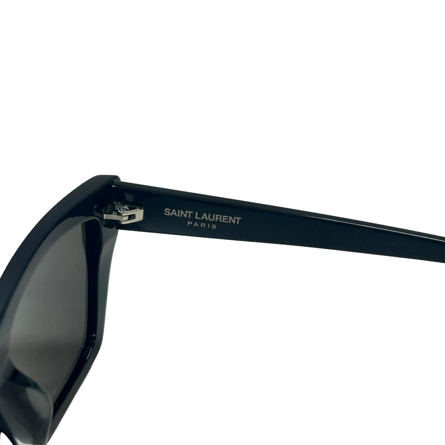 SAINT LAURENT MICA UNISEX SL276 CAT EYE ACETATE SQUARE SUNGLASSES BLACK 6 NEW