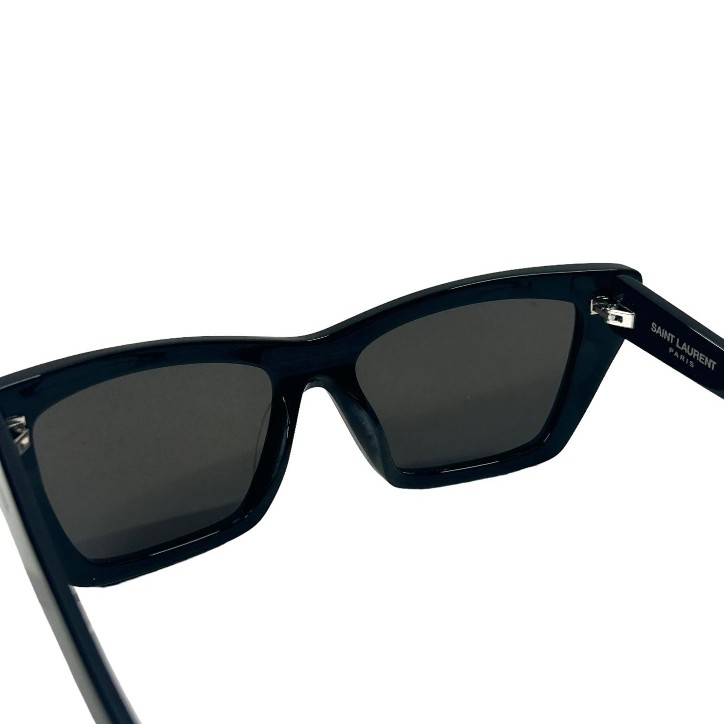 SAINT LAURENT MICA UNISEX SL276 CAT EYE ACETATE SQUARE SUNGLASSES BLACK 6 NEW
