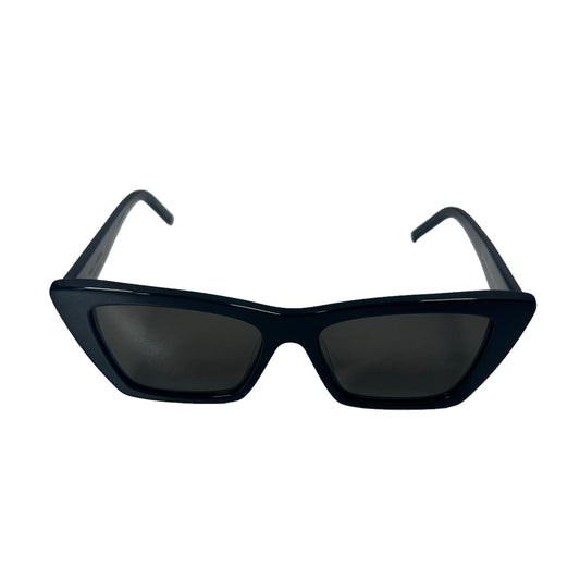 SAINT LAURENT MICA UNISEX SL276 CAT EYE ACETATE SQUARE SUNGLASSES BLACK 7 NEW