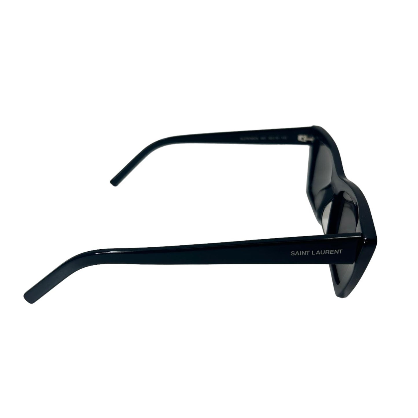 SAINT LAURENT MICA UNISEX SL276 CAT EYE ACETATE SQUARE SUNGLASSES BLACK 7 NEW