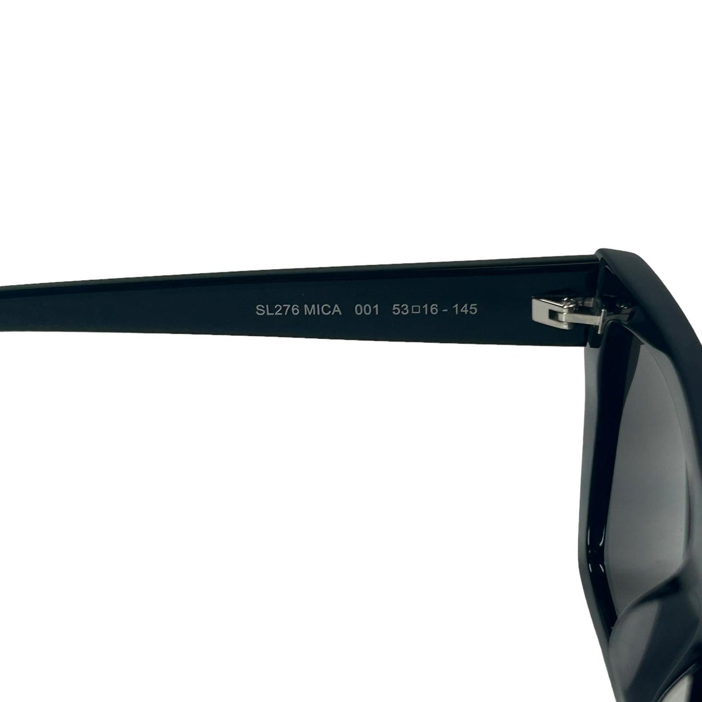 SAINT LAURENT MICA UNISEX SL276 CAT EYE ACETATE SQUARE SUNGLASSES BLACK 7 NEW