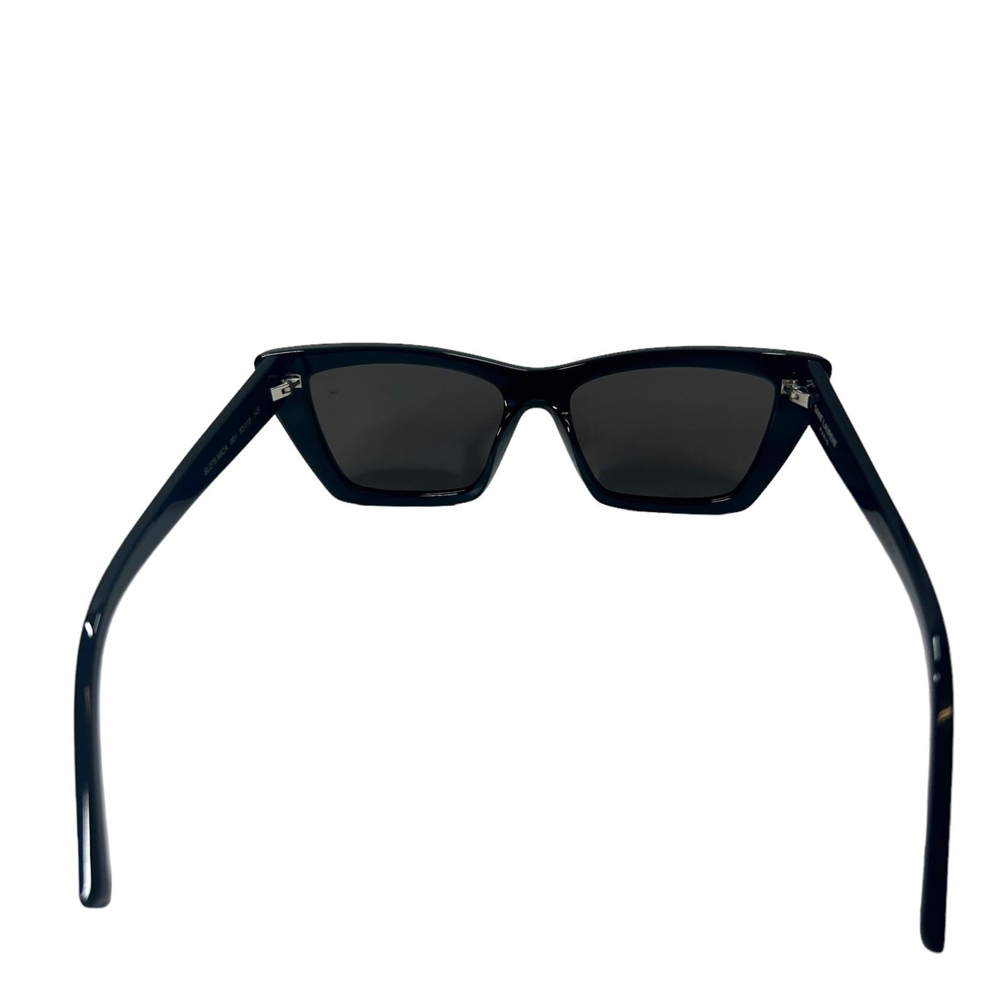 SAINT LAURENT MICA UNISEX SL276 CAT EYE ACETATE SQUARE SUNGLASSES BLACK 7 NEW