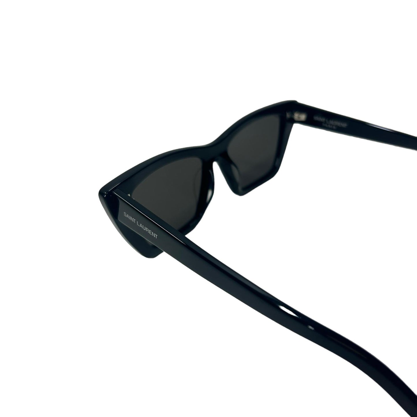 SAINT LAURENT MICA UNISEX SL276 CAT EYE ACETATE SQUARE SUNGLASSES BLACK 7 NEW