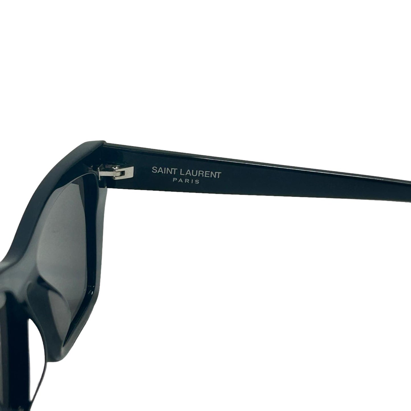 SAINT LAURENT MICA UNISEX SL276 CAT EYE ACETATE SQUARE SUNGLASSES BLACK 7 NEW