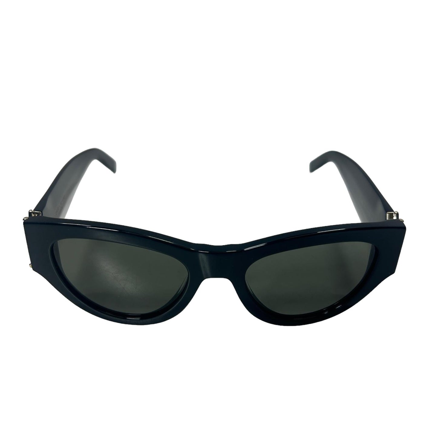 SAINT LAURENT SL M94 OVERSIZED CAT EYE ACETATE YSL LOGO SUNGLASSES - BLACK - NEW