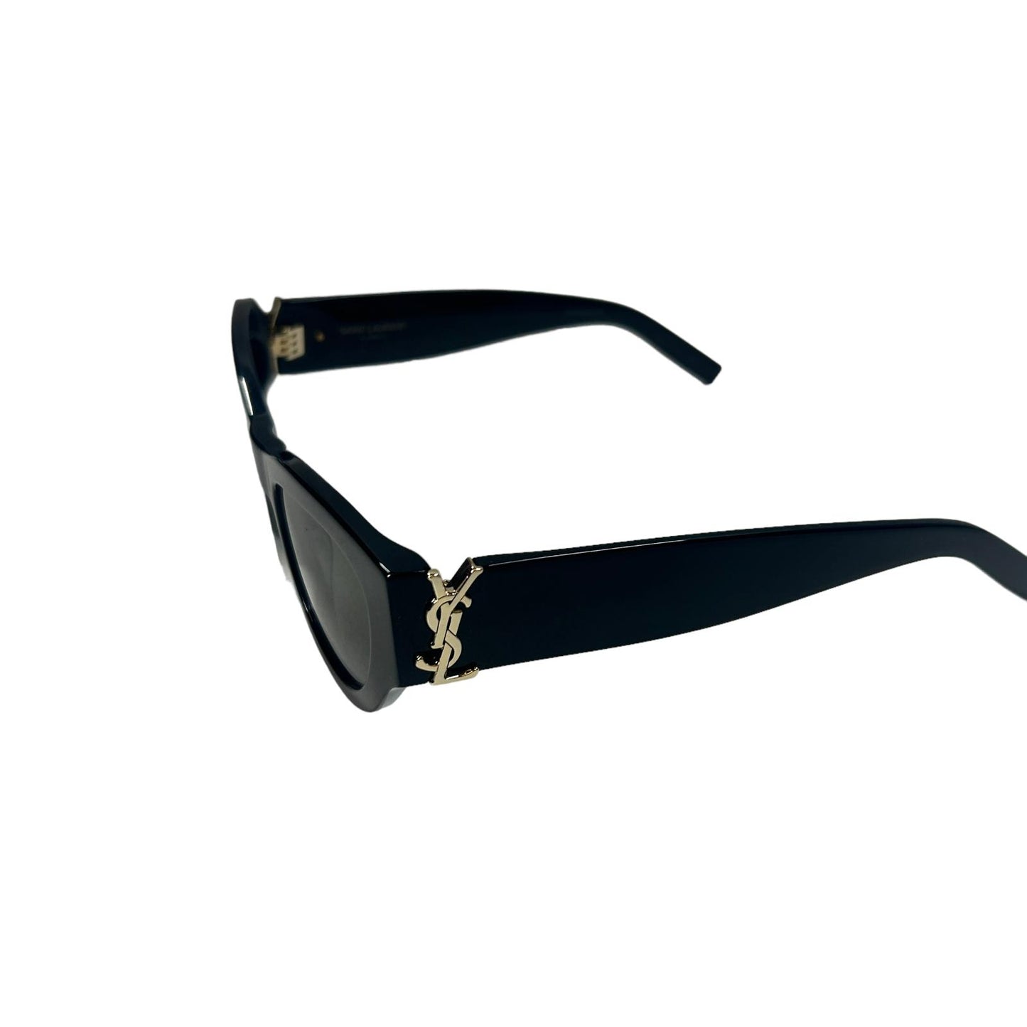 SAINT LAURENT SL M94 OVERSIZED CAT EYE ACETATE YSL LOGO SUNGLASSES - BLACK - NEW