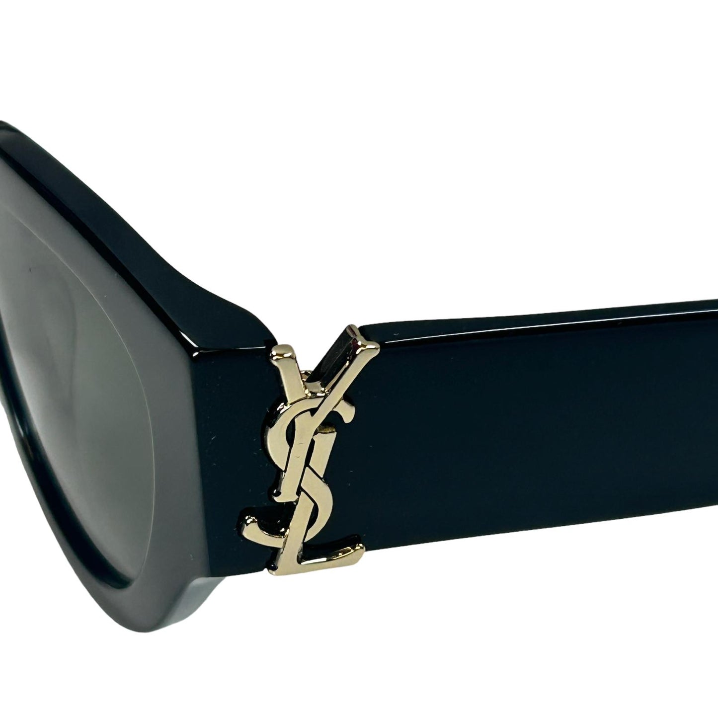 SAINT LAURENT SL M94 OVERSIZED CAT EYE ACETATE YSL LOGO SUNGLASSES - BLACK - NEW
