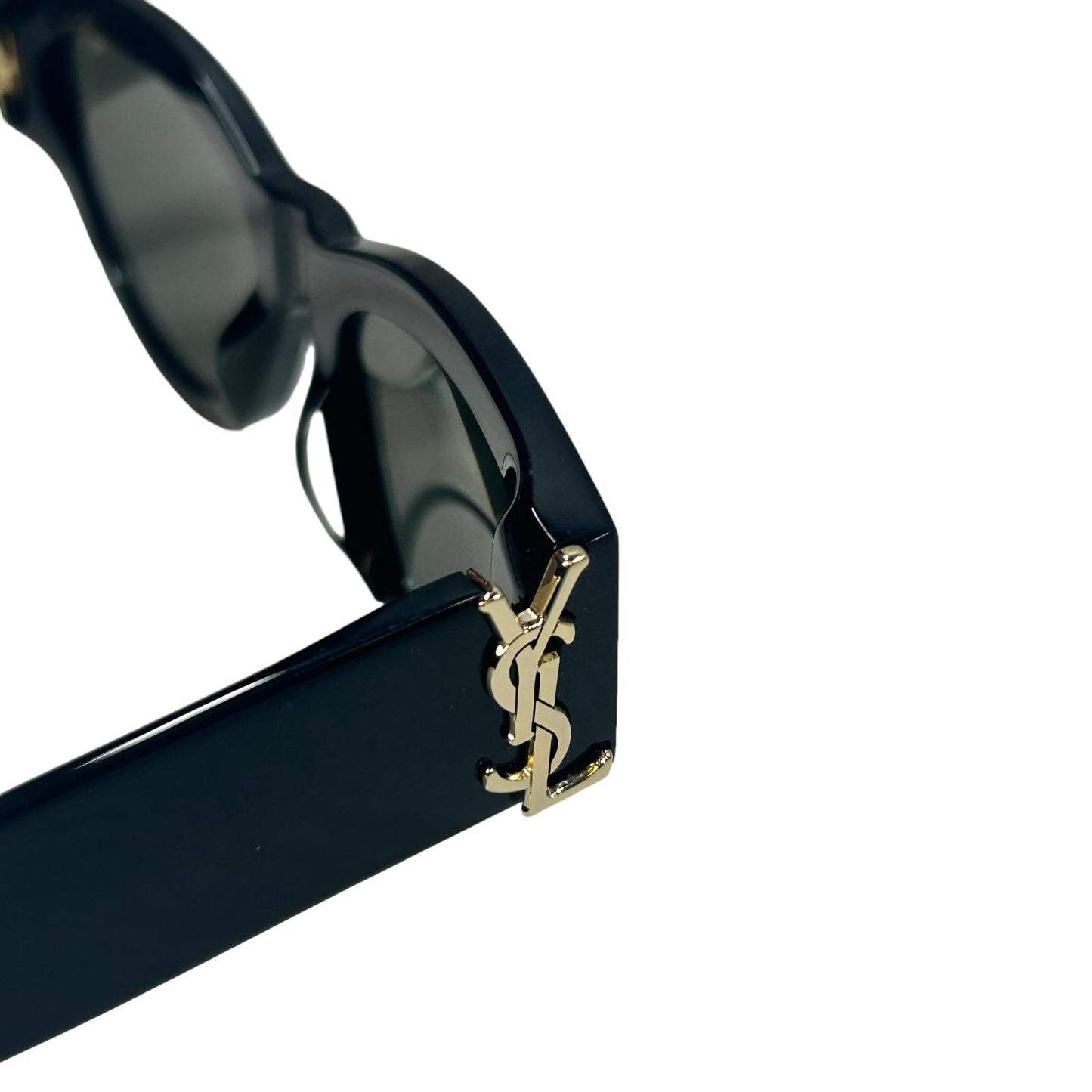 SAINT LAURENT SL M94 OVERSIZED CAT EYE ACETATE YSL LOGO SUNGLASSES - BLACK - NEW