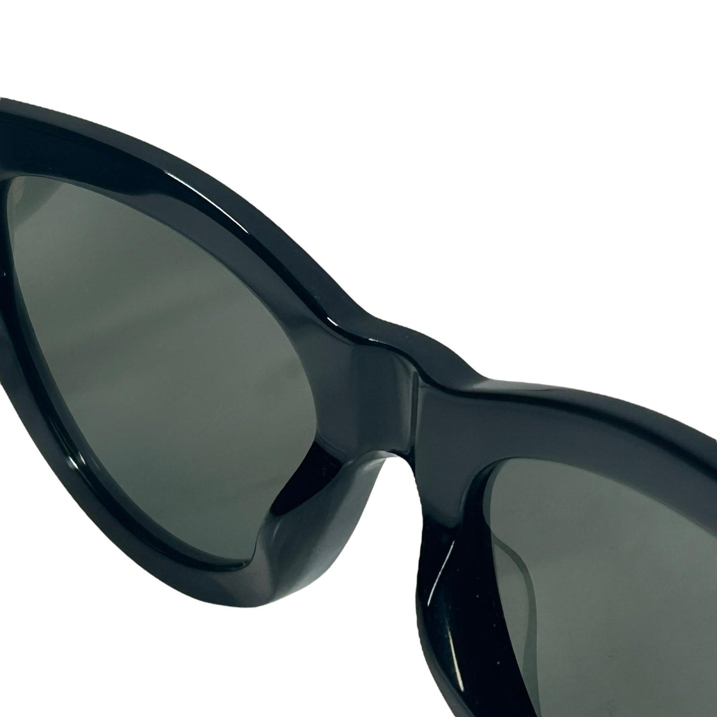 SAINT LAURENT SL M94 OVERSIZED CAT EYE ACETATE YSL LOGO SUNGLASSES - BLACK - NEW