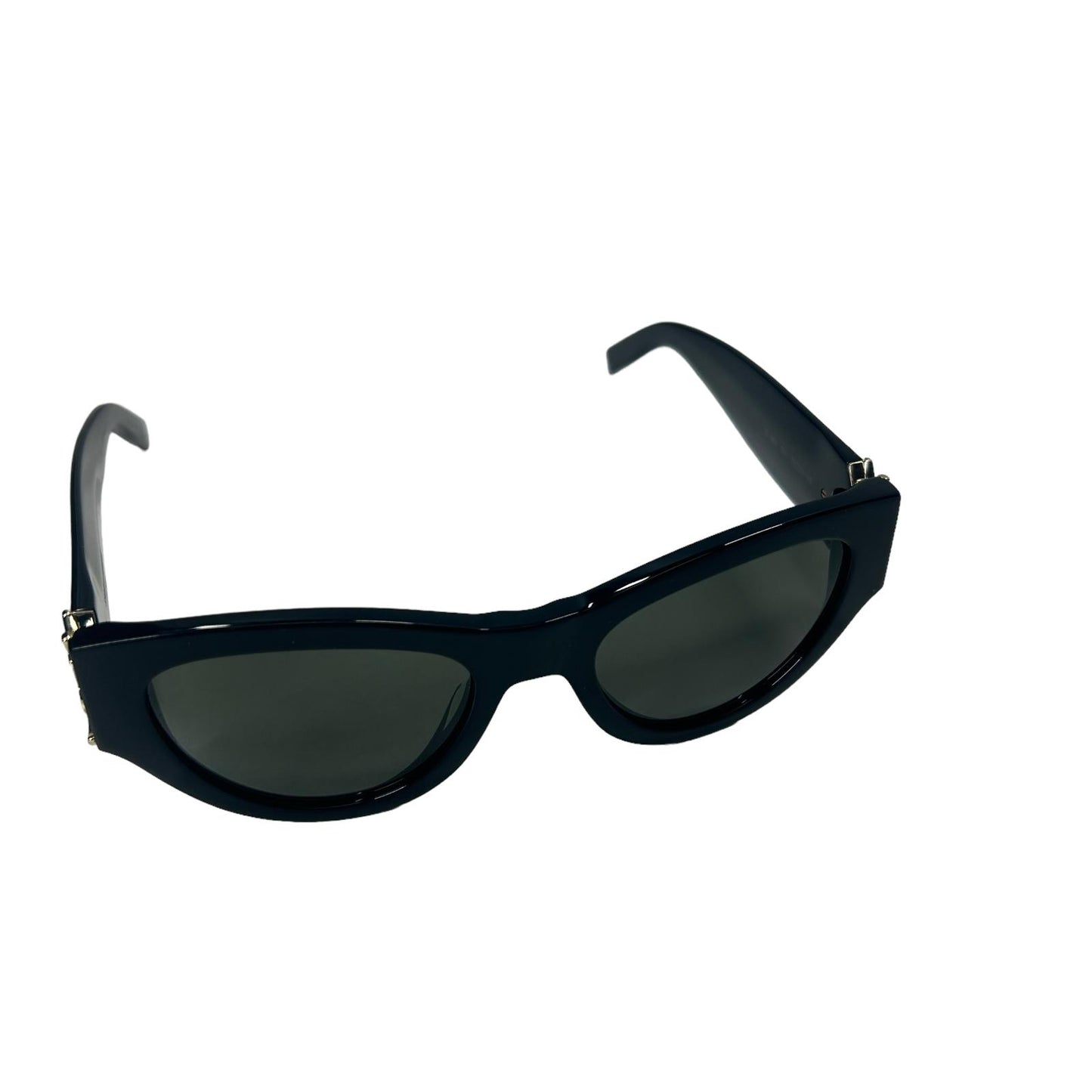 SAINT LAURENT SL M94 OVERSIZED CAT EYE ACETATE YSL LOGO SUNGLASSES - BLACK - NEW