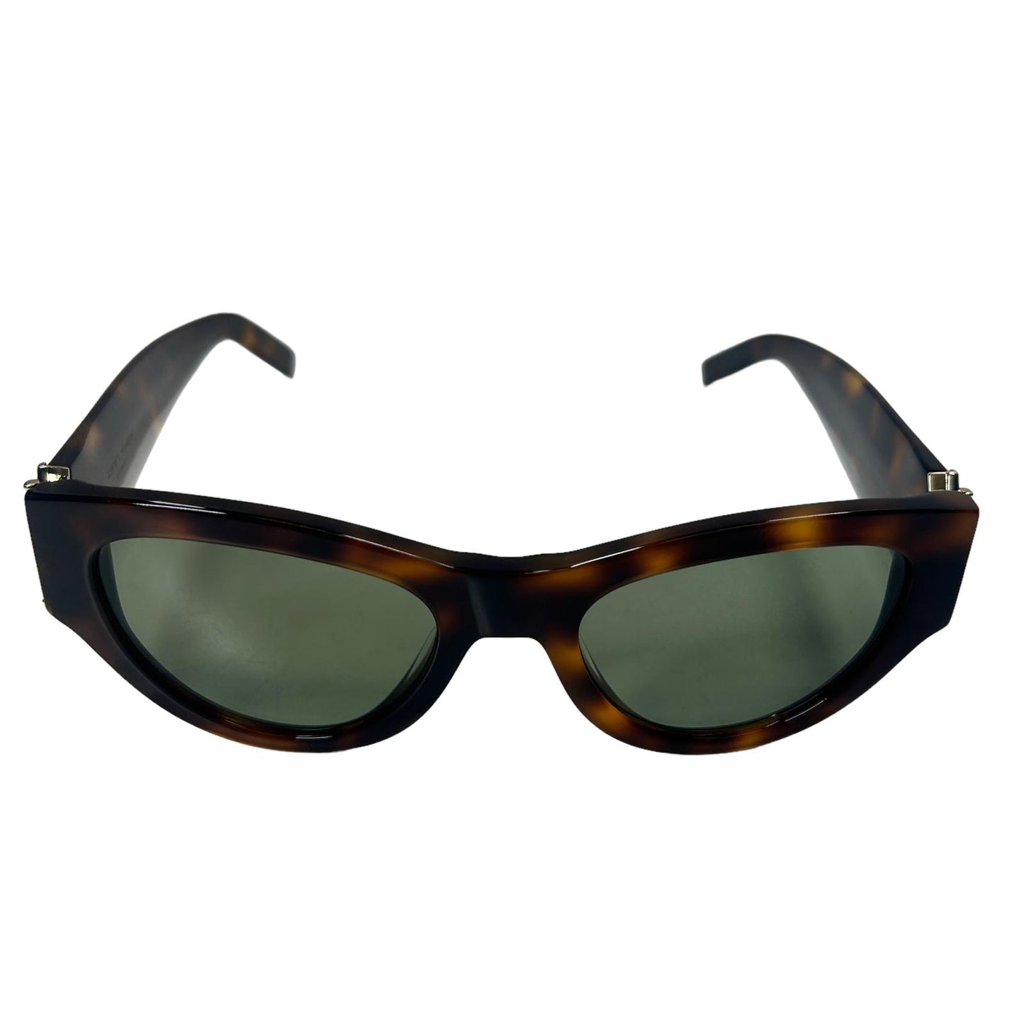 SAINT LAURENT SL M94 OVERSIZED CAT EYE YSL LOGO SUNGLASSES HAVANA BROWN NEW