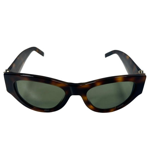 SAINT LAURENT SL M94 OVERSIZED CAT EYE YSL LOGO SUNGLASSES HAVANA BROWN NEW