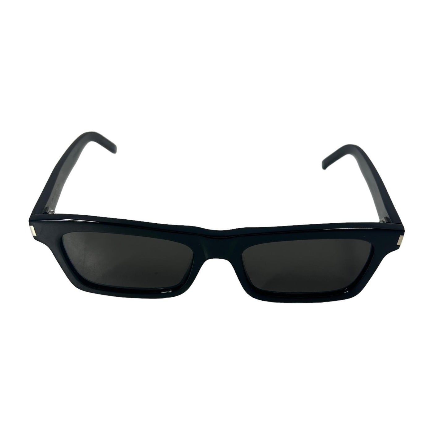 SAINT LAURENT WAYFERER SQUARE LENS ACETATE BLACK SUNGLASSES - BLACK NEW