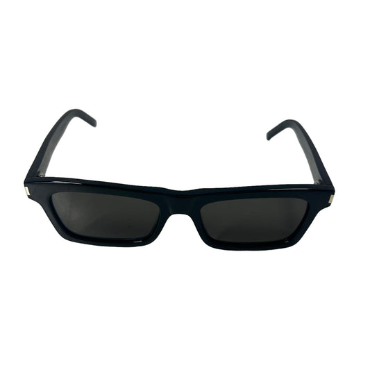 SAINT LAURENT WAYFERER SQUARE LENS ACETATE BLACK SUNGLASSES - BLACK NEW