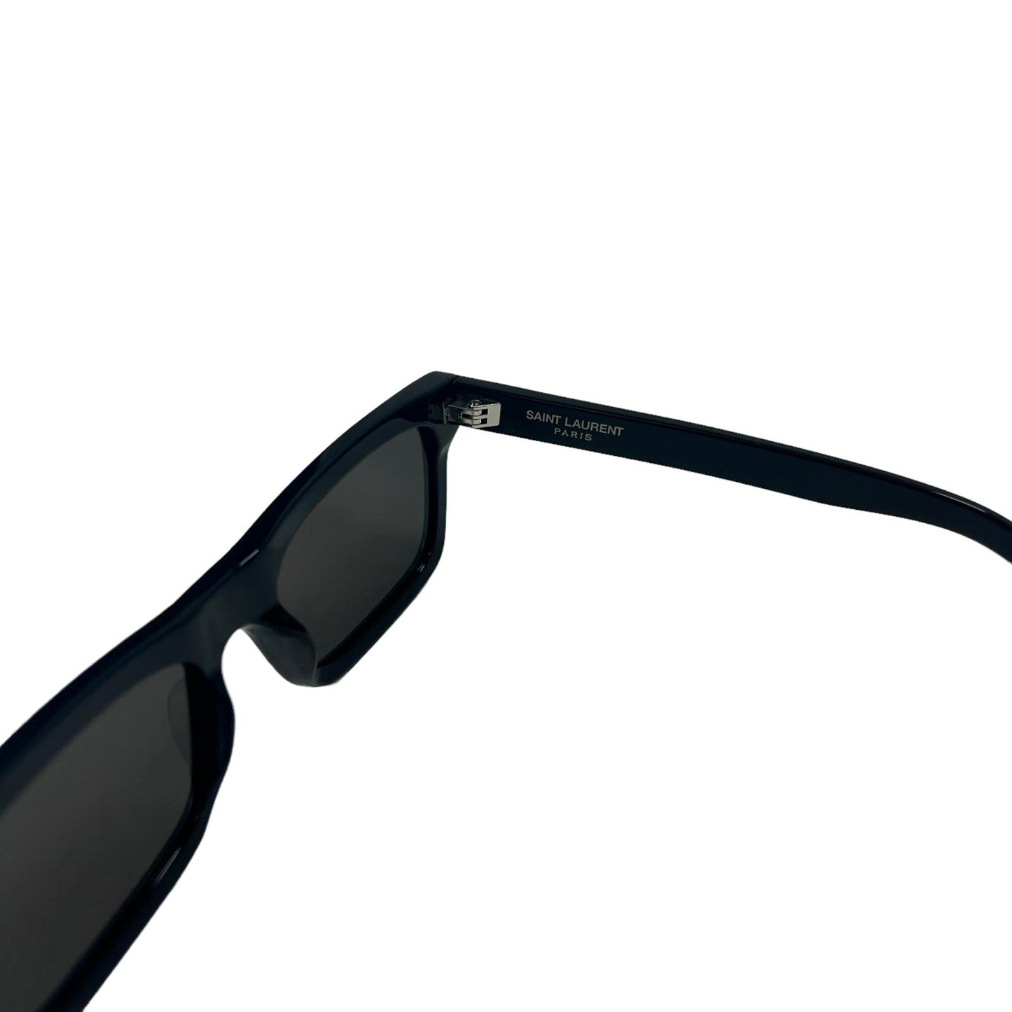 SAINT LAURENT WAYFERER SQUARE LENS ACETATE BLACK SUNGLASSES - BLACK NEW