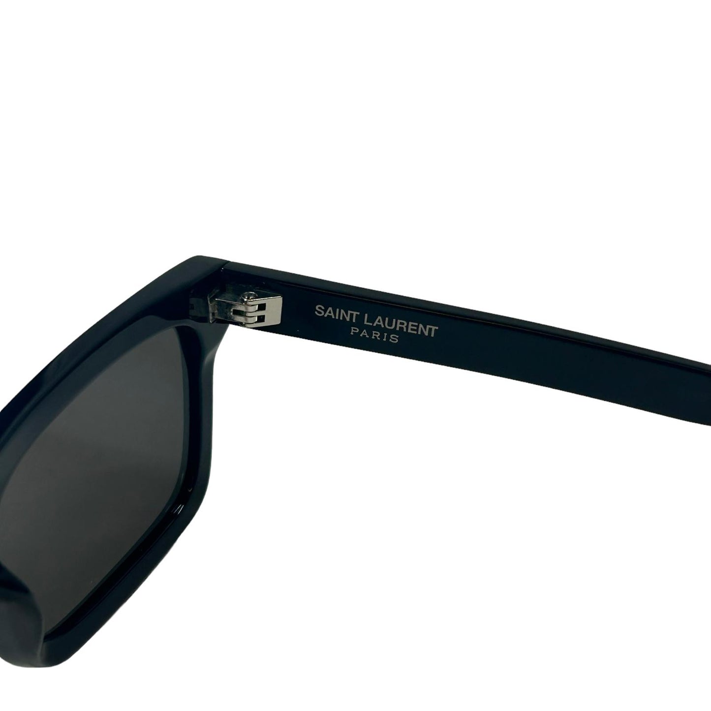 SAINT LAURENT WAYFERER SQUARE LENS ACETATE BLACK SUNGLASSES - BLACK NEW