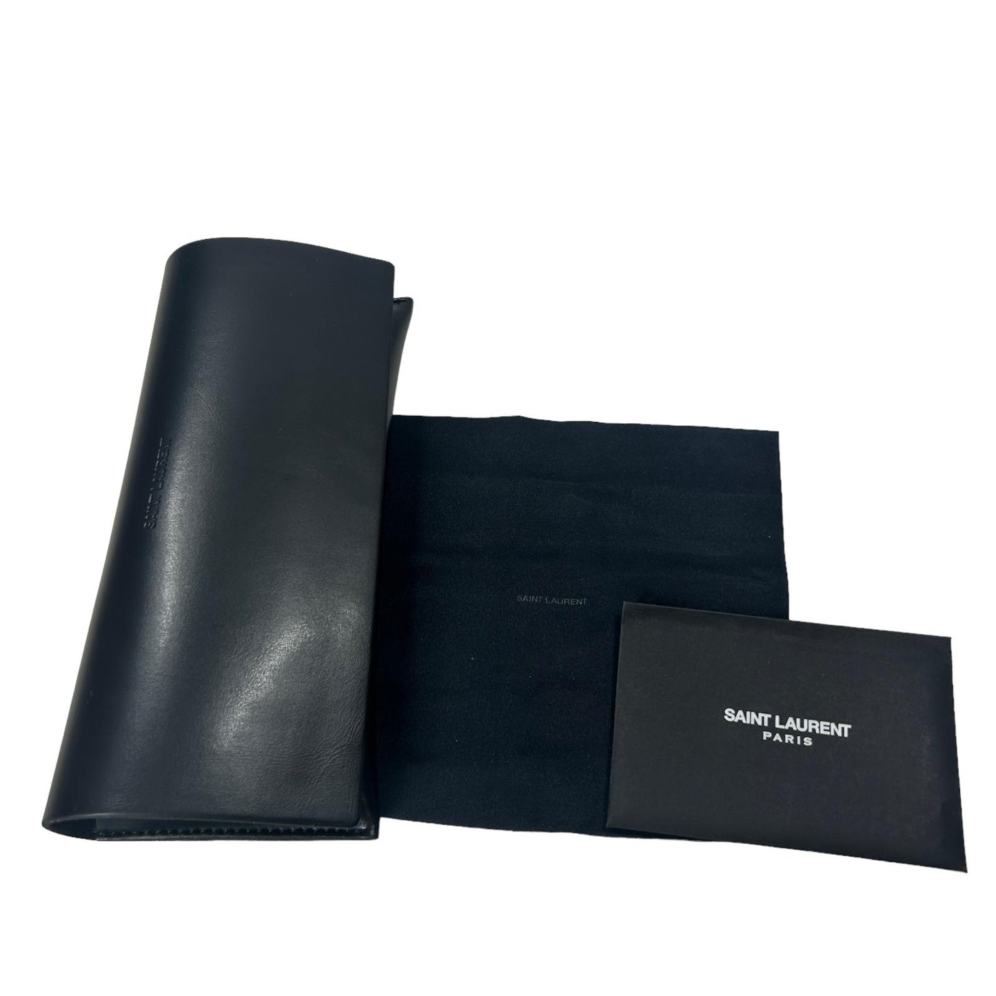 SAINT LAURENT WAYFERER SQUARE LENS ACETATE BLACK SUNGLASSES - BLACK NEW