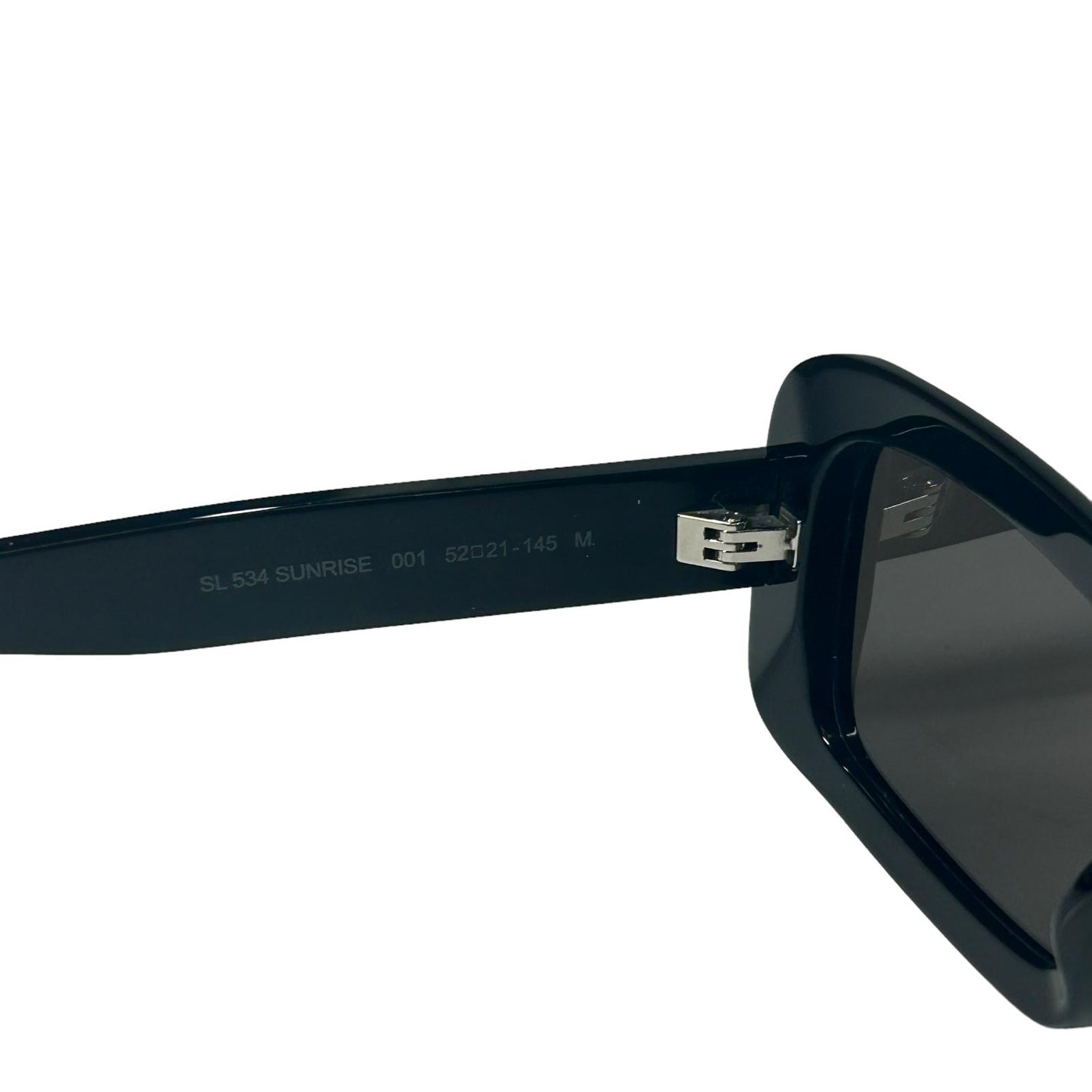 SAINT LAURENT SL 534 SUNRISE BIEBER SQUARE LENS ACETATE SUNGLASSES BLACK NEW