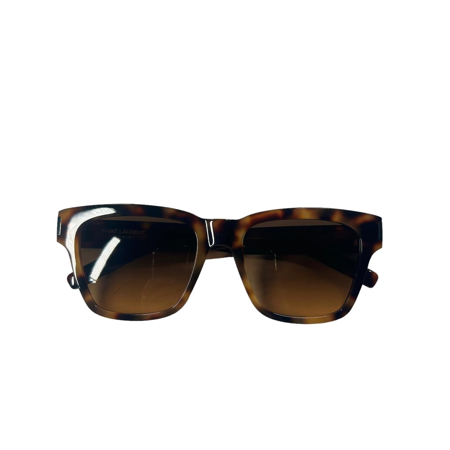 SAINT LAURENT SL 560 CLASSIC SQUARE ACETATE SUNGLASSES - HAVANA BROWN - NEW