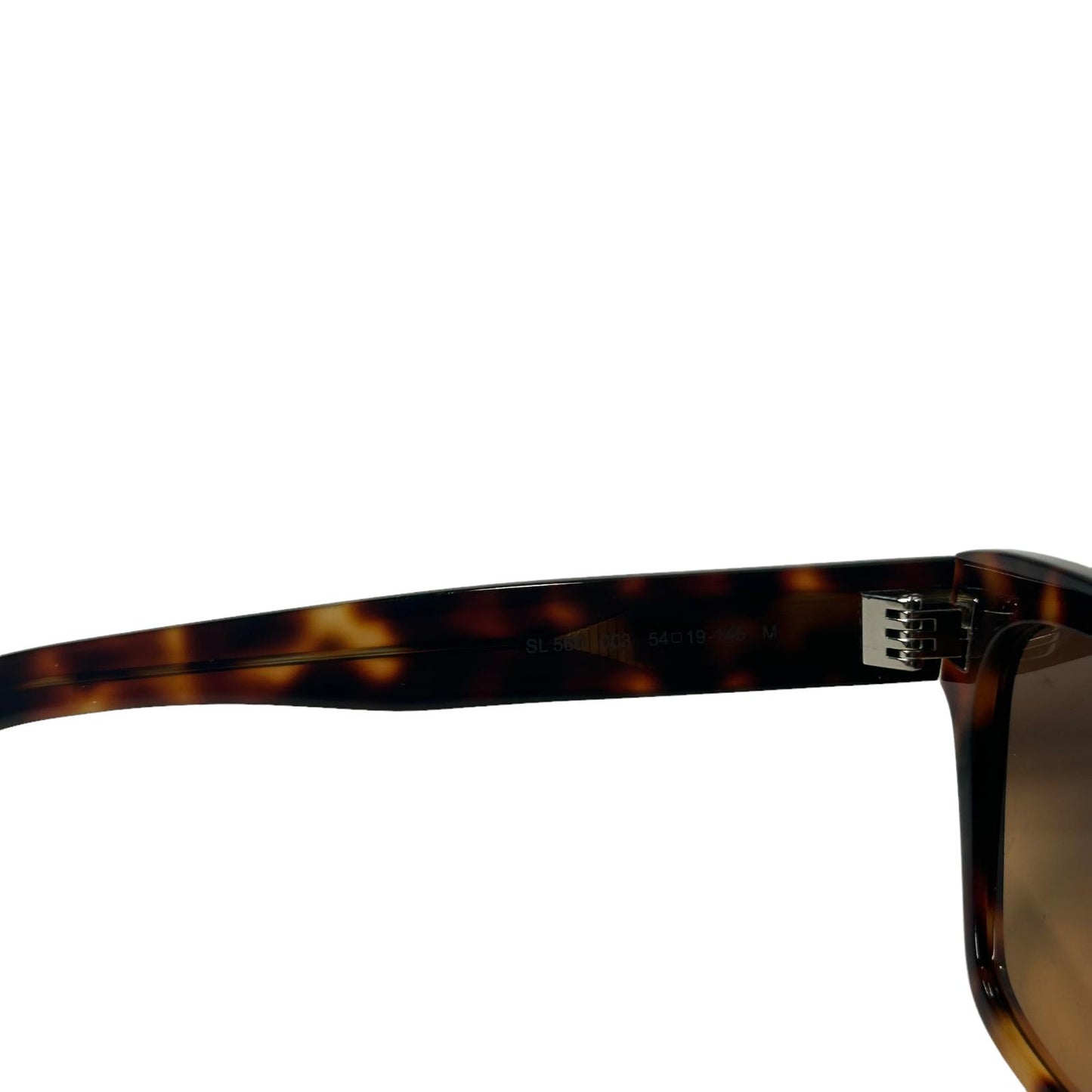 SAINT LAURENT SL 560 CLASSIC SQUARE ACETATE SUNGLASSES - HAVANA BROWN - NEW