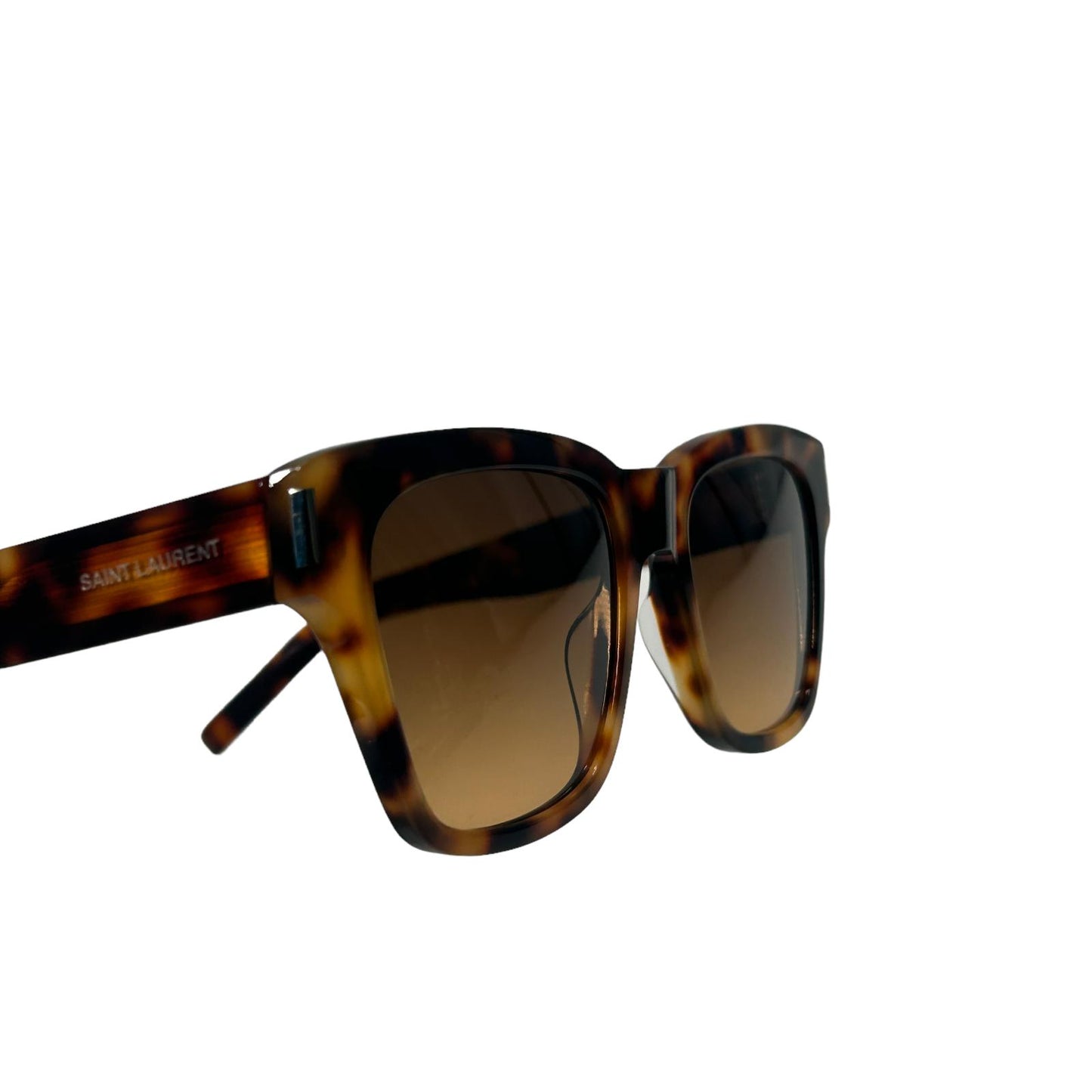 SAINT LAURENT SL 560 CLASSIC SQUARE ACETATE SUNGLASSES - HAVANA BROWN - NEW