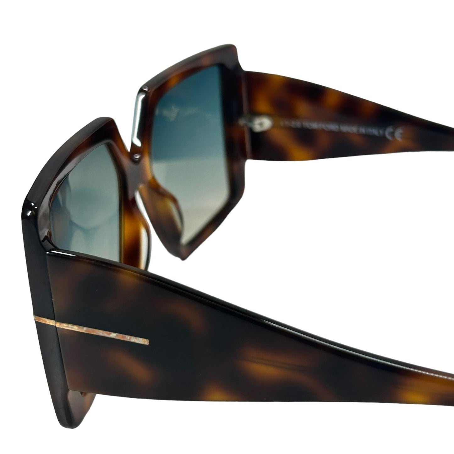 TOM FORD QUINN TF790 53P OVERSIZED RECTANGLE FRAME ACETATE TORTOISE SHELL NEW