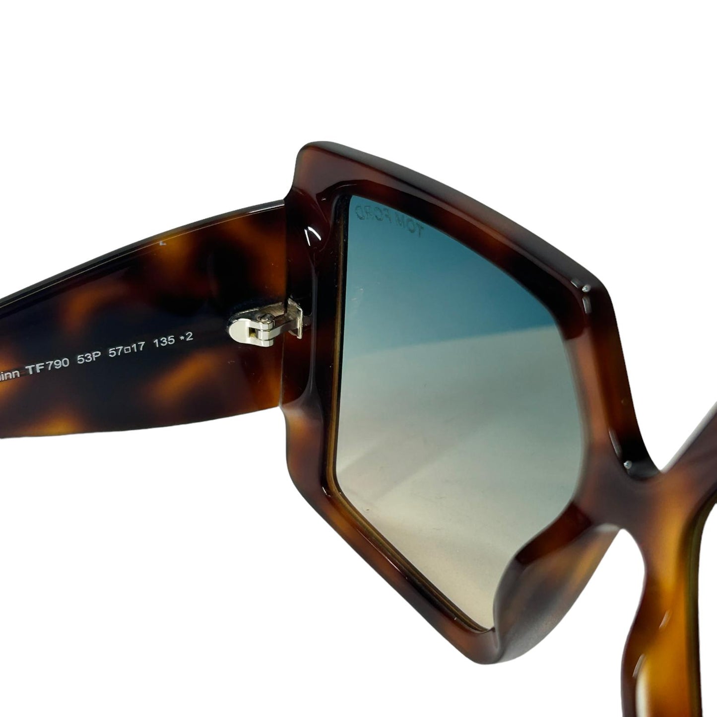 TOM FORD QUINN TF790 53P OVERSIZED RECTANGLE FRAME ACETATE TORTOISE SHELL NEW